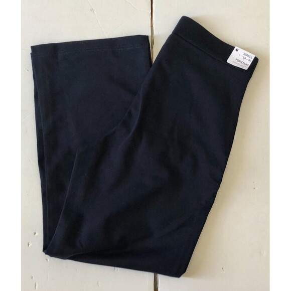 Gloria Vanderbilt Women's Ponte Pants Navy Knit Cropped Length Pullover Pockets - Picture 9 of 9